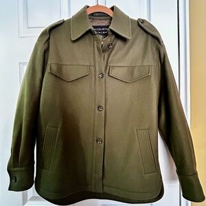 All Saints Emery Quilt Jacket - Olive Green - Size Small/US 2
